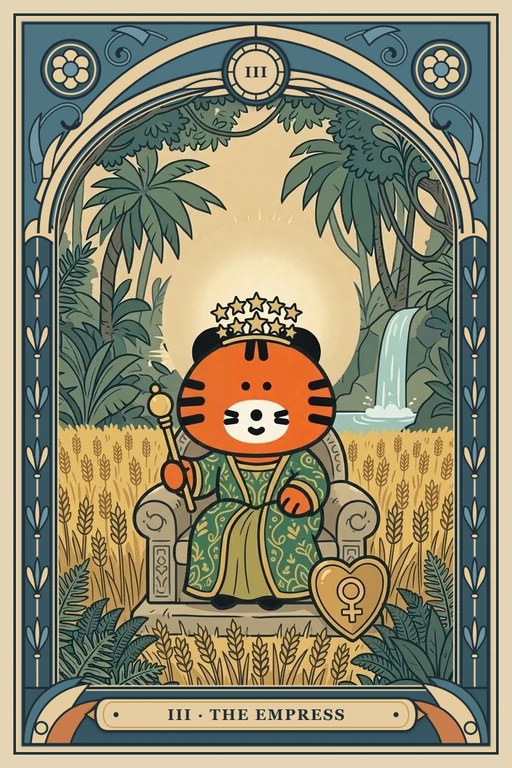 여황제 카드 그림 (치니파이 친구들 덱)