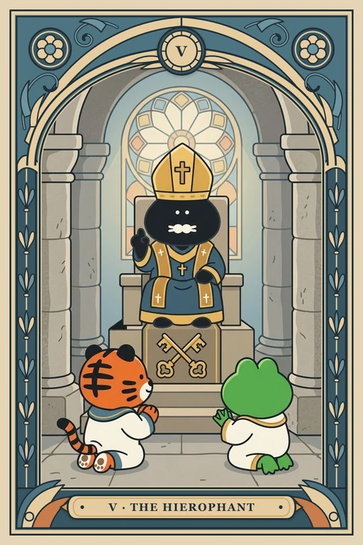 교황 카드 그림 (치니파이 친구들 덱)