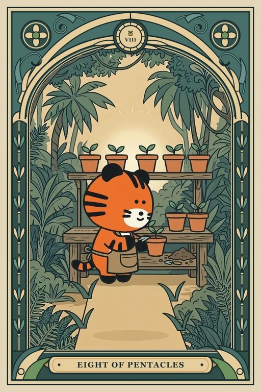 동전 8 카드 그림 (치니파이 친구들 덱)