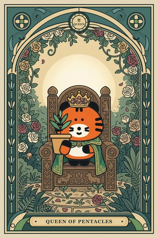 동전 퀸 카드 그림 (치니파이 친구들 덱)