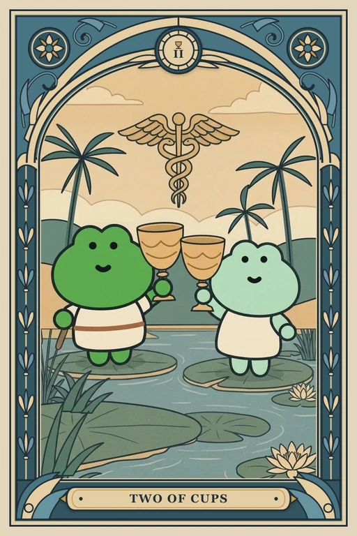 컵 2 카드 그림 (치니파이 친구들 덱)