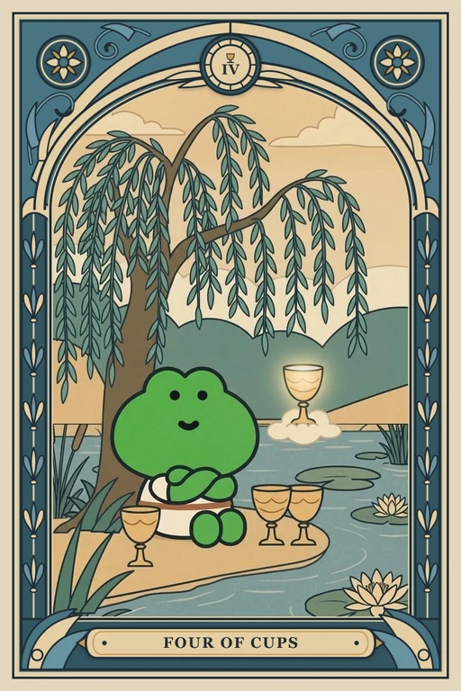 컵 4 카드 그림 (치니파이 친구들 덱)