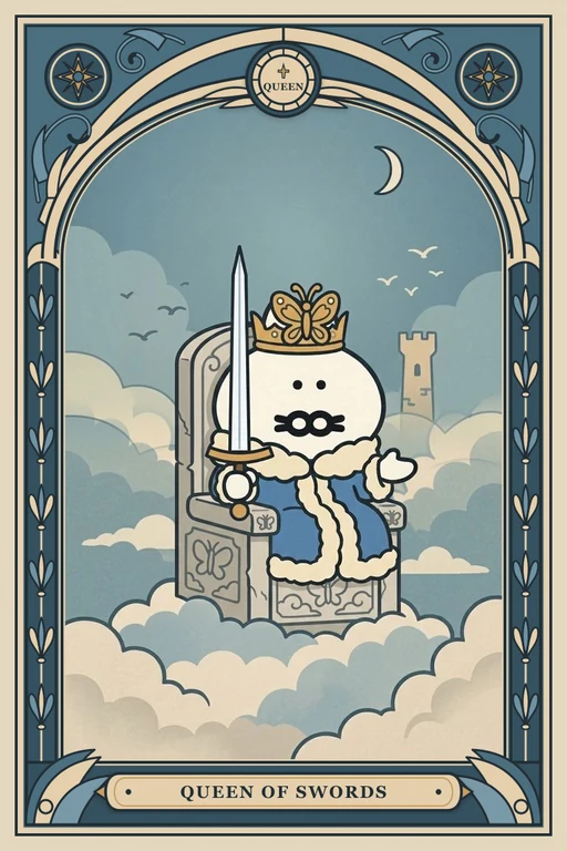 검 퀸 카드 그림 (치니파이 친구들 덱)